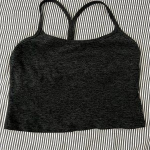 Super Soft/Stretchy Beyond Yoga Cropped Workout Top - Dark Grey